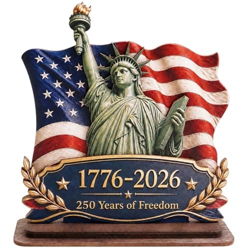 USA 250th Anniversary Decoration, 1776-2026 Wooden Plaque, 250 Anniversary Usa Merchandise, Table Decor for 4th of July, Independence Day