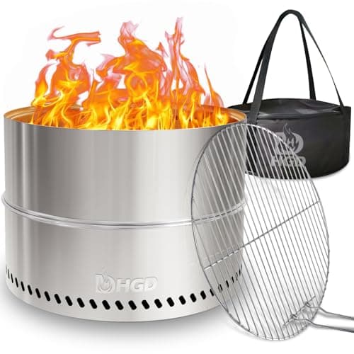 HGD 20 Inch Smokeless Firepit ...pact Storage - Foldable Design