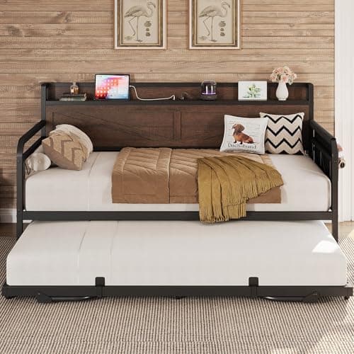 LIKIMIO Twin Daybed, Day Beds ... Other Small Space, Dark Brown