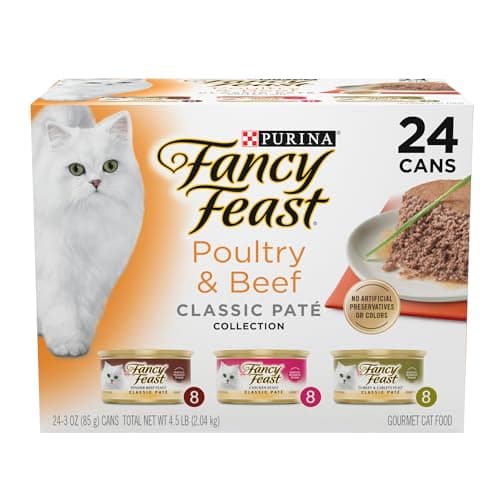 24-Pk 3-oz Fancy Feast Pate Cat Food Variety Pack (Poultry & Beef) 2 for $27.95 w/ S&S
