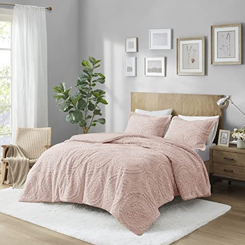 Madison Park Ultra Soft Luxury...ith Matching Sham, Twin, Blush