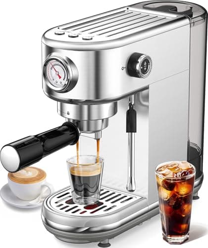 Atatix 20-Bar Espresso Machine w/ Milk Frother & 44-Ounce Removable Tank (Silver) $111.10 + Free Shipping