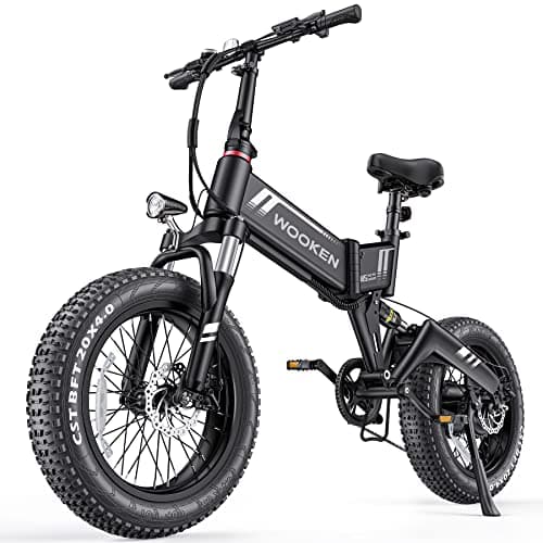 Wooken Electric Bike for Adult... Ebike for Mountain Beach Snow