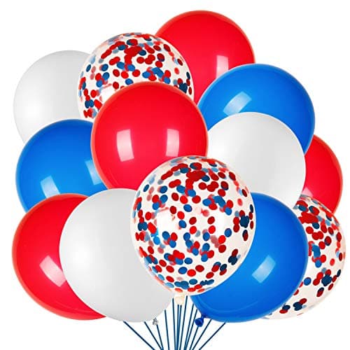 80-Piece Red, White & Blue 12" Patriotic Balloon Set for $9 + free shipping