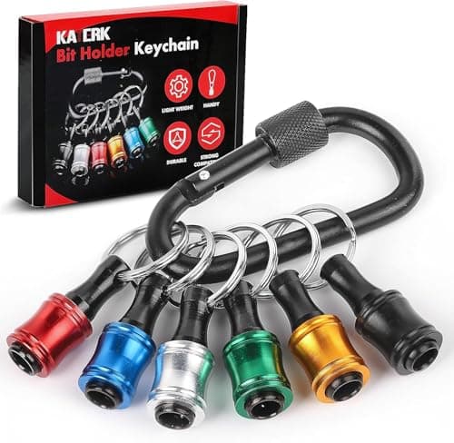 Katerk 6pc 1/4" Hex Shank Aluminum Alloy Screwdriver Bit Set Keychain for $10 + free shipping w/ Prime