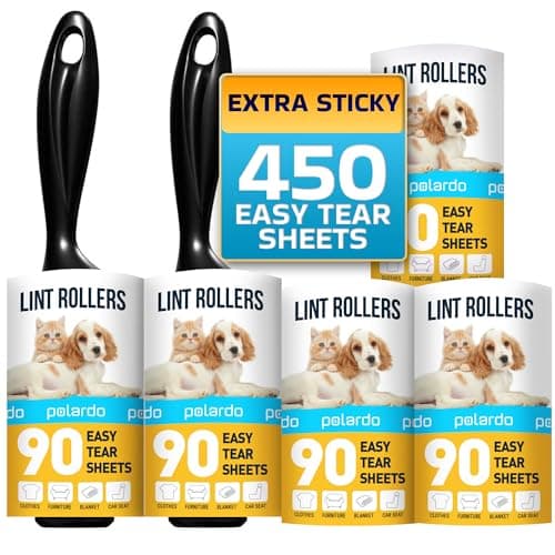 5-Pack 90-Sheet Large Pet Hair Lint Rollers $4.04 w/ S&S + Free Shipping w/ Prime or on $35+