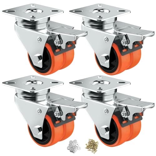 Ashgoob 2" Double-Wheeled Caster Wheels (4-Pack) $9.79