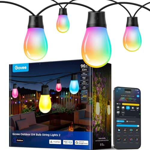 Govee S14 Bulb 96-Foot Smart RGBIC Outdoor String Lights for $70 w/ Prime + free shipping