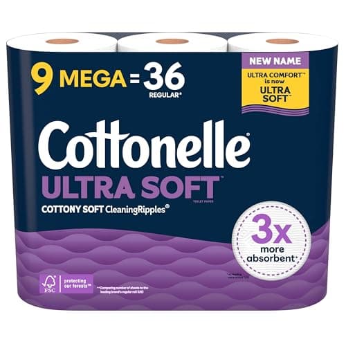 [SnS, AC] $14.17* | 2 × 9-Pack 244-Sheets Cottonelle Toilet Paper Mega Rolls (Ultra Soft) ($7.09 each) at Amazon