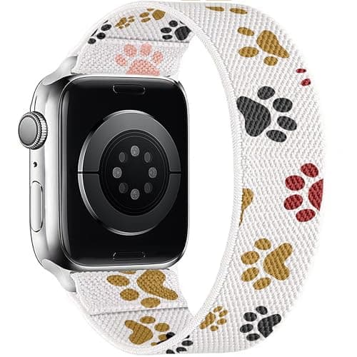 BMBEAR Stretchy Solo Loop Bands Compatible with Apple Watch 38mm 40mm 41mm Braided Elastic Weave Nylon Wristbands Women Men Straps for iWatch Series 7/6/5/4/3/2/1/SE