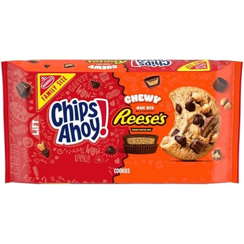 Chips Ahoy! Chewy Chocolate Chip Cookies with Reese's Peanut Butter Cups (Family Size, 14.25oz) $2.54