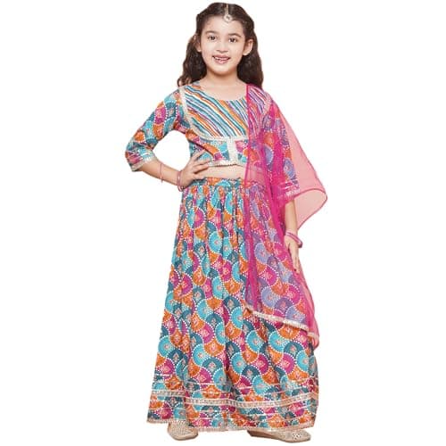 AJ DEZINES ADIVA Girls Indian Ethnic Wear Lehenga Choli for Kids (G_LH07_PINK_20)