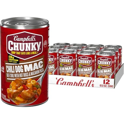 Select Accounts: 12-Pk 18.8-Oz Campbell's Chunky Soup (Chili Dog Mac) $12.90 w/ S&S