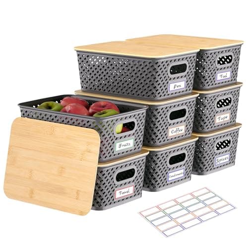 Plastic Storage Bins 8-Pack w/ Lids & Labels Only $23.49 Shipped on Amazon (Reg. $45)