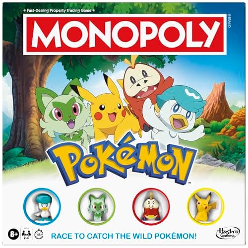 Monopoly Pokémon Edition Board Game for $12 + free shipping w/ Prime