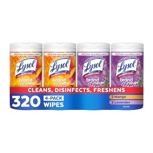Prime Members: 4-Pk 80-Ct Lysol All-Purpose Disinfecting Wipes (Lavender/Mango) $11.40 w/ S&S + Free S&H