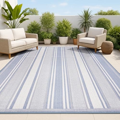 JONATHAN Y Double Stripe Indoo...ndly, Non-Shedding (SMB202E-5)
