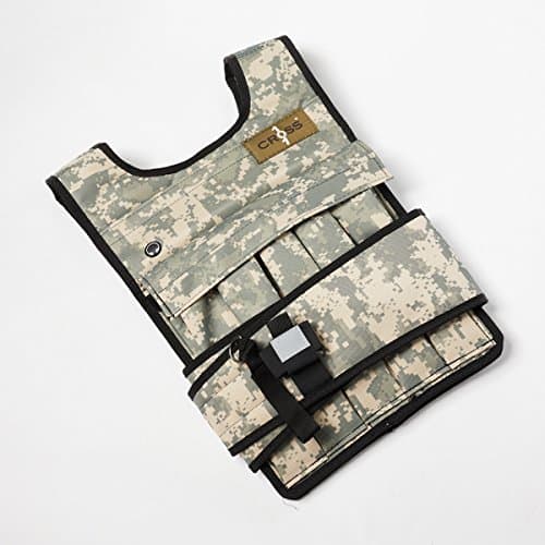 Cross101 Adjustable Camouflage...Vest with Shoulder Pads, 40 lb