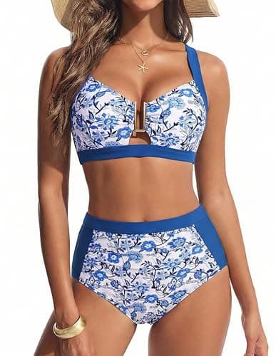 Hanna Nikole Womens High Waisted Bikini Sets $13.5