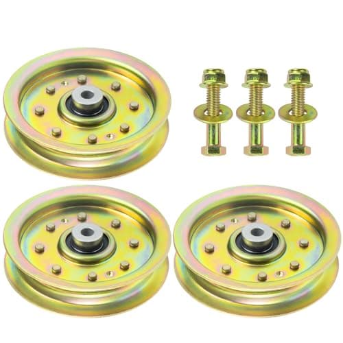 POSFLAG 3 Pack 756-04129B Idler Pulley 4.25 Replaces 753-08171 Idler Pulley Kit, 756-04129 Idler Pulley, 756 04129B, 753 08171, 956-04129, 753-08068 for Cub Cadet RZT 50 LTX 1040 LT1045 LTX 1050 Decks