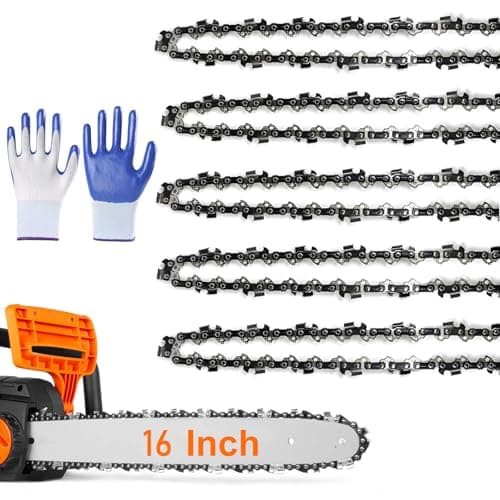 5Pack 16 Inch Chainsaw Chain 56 Drive Link 3/8" LP Pitch .043" Gauge
