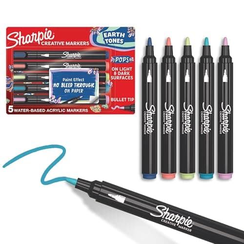 Sharpie Creative Markers, Eart..., Ceramic, Glass, Rock, Canvas
