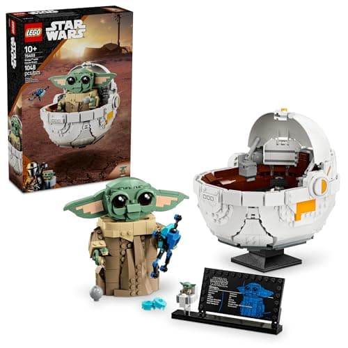 $69.99 | 1048-Piece LEGO Star Wars: The Mandalorian - Grogu with Hover Pram (75403, 2025) at Amazon