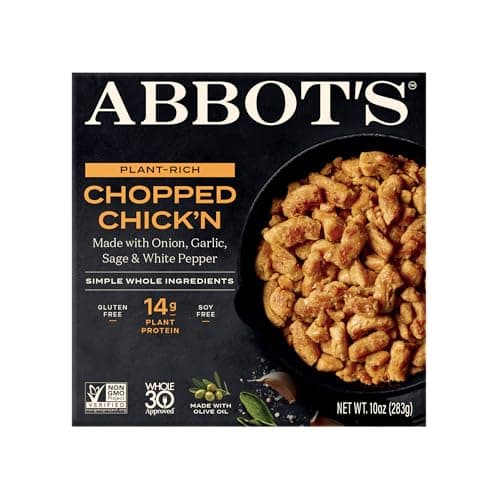 Abbot’s Plant-Based Chopped Ch...ck’n, Vegan, Gluten-Free, 10oz
