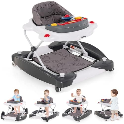 INFANS Baby Walker, 5 in 1 Beh...ity Center for Toddlers (Grey)