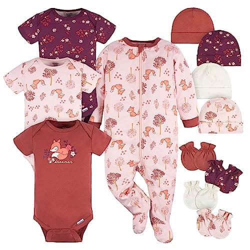 Gerber Baby Boys 12 Piece Laye...ft Set, Purple Fox, 6-9 Months