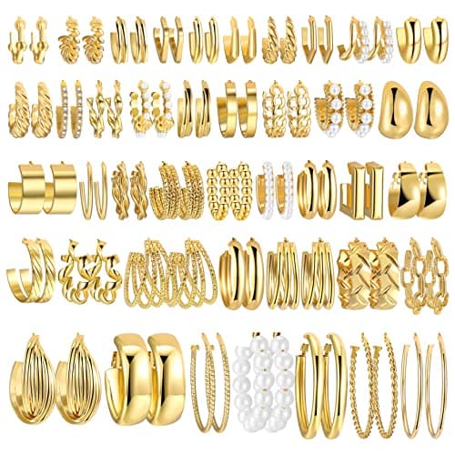 Gold Hoop Earrings 42-Pair Set from $8.99 Shipped for Amazon Prime Members