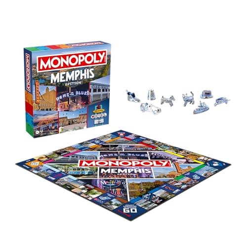 Monopoly Board Game – Memphis,...8 and Up, Great for Game Night