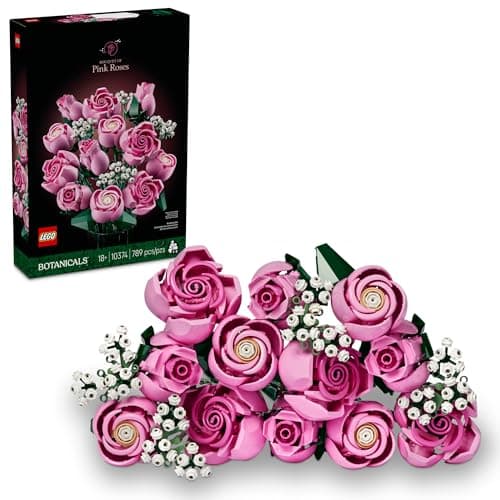LEGO Botanicals Bouquet of Pink Roses Artificial Flowers Building Set $48 + Free S/H
