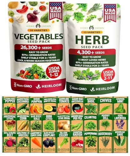 30,600+ Home Grown 70-Variety Vegetable & Herb Seeds for $30 + free shipping w/ Prime