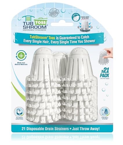 TubShroom Toss 21pk Disposable Bath Tub Drain Strainers $8.50