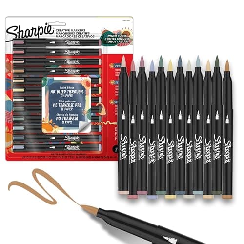 $10.69 | 12-Count Sharpie Water-Based Acrylic Fine Tip Paint Markers (Warm Tones) at Amazon
