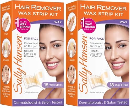 Sally Hansen Face Hair Removal...Home Use 18 Count, (Pack of 2)