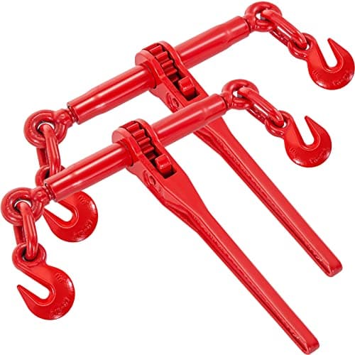VEVOR 9215LBS 3/8" – 1/2" Ratc..., Hauling, Towing, 2-Pack, Red