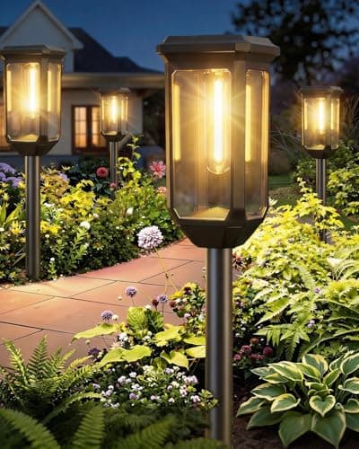 Tenmiro 3000K LED Solar Pathway Lights (8-Pack) $27.99