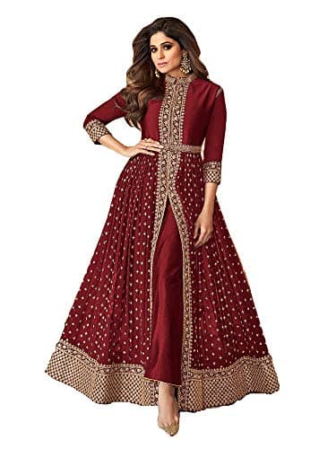 shopNstyle Ready to Wear Indian Pakistani Party Wear Wedding Wear Abhay Style Anarkali Suit for Women