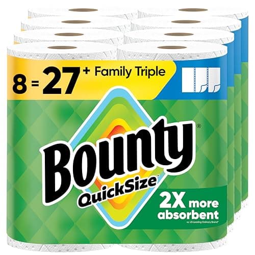 8-Pk Bounty Quick-Size Family Triple Rolls Paper Towels 2 for $41.90 w/ S&S + Free S&H