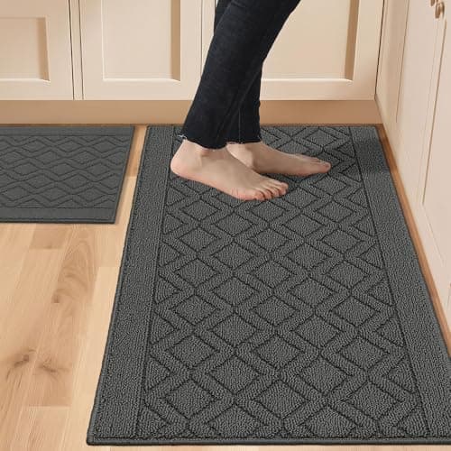 2-Pack COSY HOMEER Washable Kitchen Rugs (48"x20"+30"X20") $15.99 + Free Shipping w/ Prime or on $35+