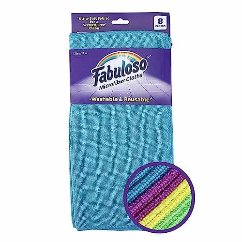 8-Count 13" x 13" Fabuloso Microfiber Cleaning Cloths (Rainbow) $3.78 w/ S&S + Free Shipping w/ Prime or on $35+