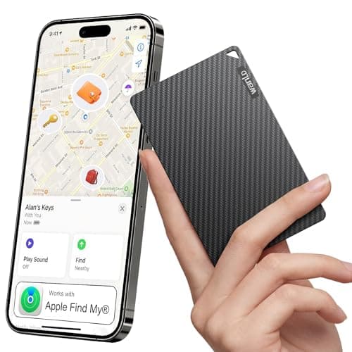 [Apple MFi Certified] Wallet Tracker Card for Apple Find My, 5+ Year Battery, iOS Only Bluetooth Item Finder, Ultra-Slim Smart Card Tracker for Wallet, Passport, Luggage, Purse & Backpack