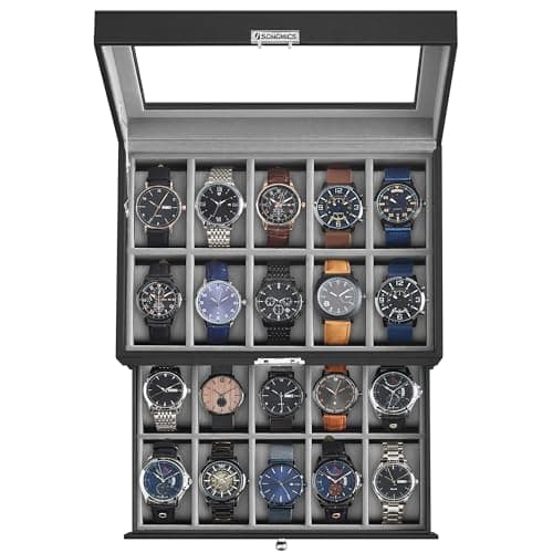 Songmics 20-Slot Watch Box for $34 + free shipping w/ Prime