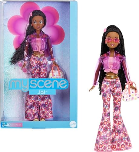 Barbie Signature My Scene Jai ...ral Flare Pants and Doll Stand