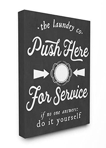 Stupell Home Décor Push Here F... 1.5 x 20, Proudly Made in USA