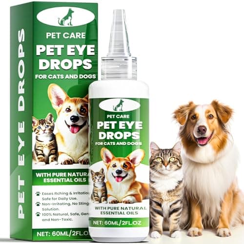 PLUS CABLE Pet Dog Eye Drops, Cataract Drops for Dogs, Eye Drops for Dogs & Cats for Improving Eye Itching, Dry & Cloudy, Remove Eye Stains, Supports Restore Clarity 60ml (2 Oz)