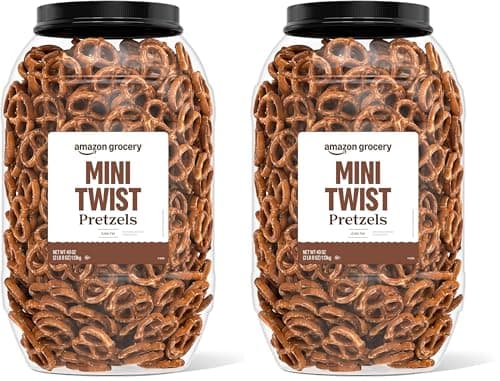 Amazon Grocery, Mini Twist Pretzels, 40 Oz (Pack of 2)