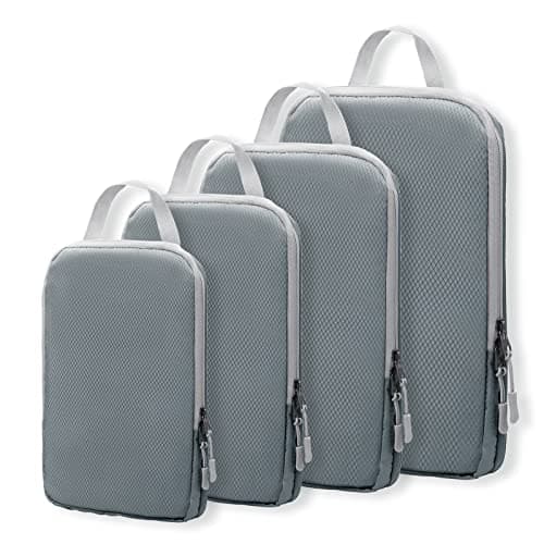 4-Pack WOOMADA Travel Compression Packing Cubes (Dark Grey) $14.99 + Free Shipping w/ Prime or on $35+